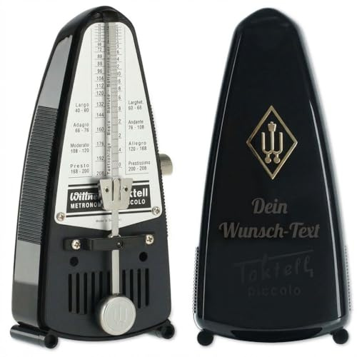 Wittner Taktell Piccolo 836 mechanisches Metronom Schwarz mit personalisierter Gravur