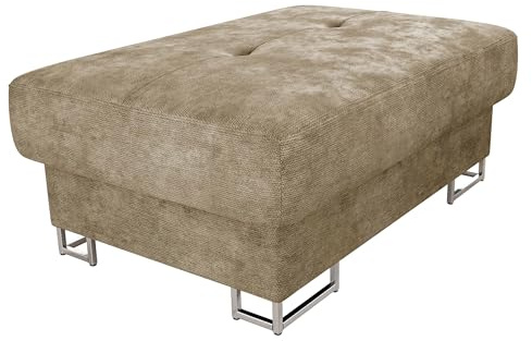 Mirjan24 Polsterhocker Cotere, Hocker, Sofahocker, Moderner Sitzhocker, Sitzbank, Pouf, Fußbank, Farbauswahl (Lumo 30)
