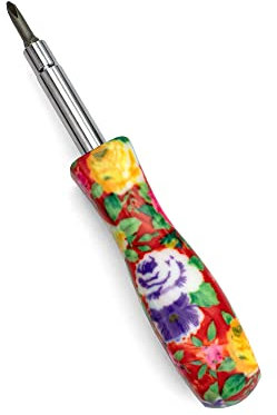 6 in 1 Screwdriver w/ Floral Design by Papa John'S Toolbox