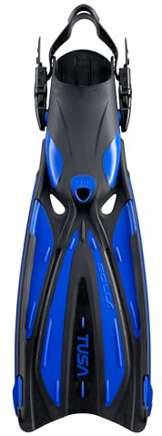 Tusa SF-22 Solla Open Heel Scuba Diving Fins - Cobalt Blue - Medium