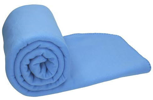 Betz Luxus Maxi Fleecedecke Kuscheldecke Farbe Blau Größe 140x190 cm Qualität 220 g/m²