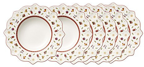 Villeroy & Boch Toy's Delight Piatto Fondo Bianco 6 Pezzi 26cm Tavola Natalizia