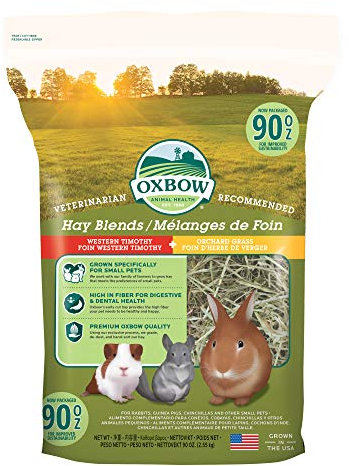 Oxbow Animal Health Hay Blends - Western Timothy & Orchard For Rabbits, Guinea Pigs, Chinchilla, And Small Pets 2.55kg
