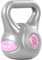 MOVIT Kettlebell STYLISH Grey, Kugelhantel mit Bodenschonender Kunststoffhülle, 2 bis 20 kg, Schadstoffgeprüft, 2 kg Pink
