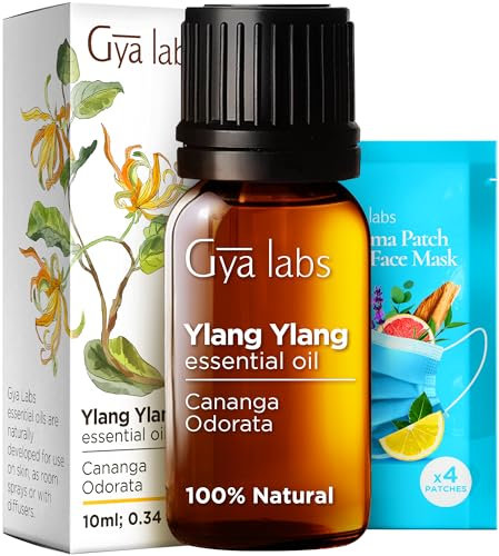 Gya Labs Ätherisches Ylang-Ylang Öl für Diffusor - 100% Reines Natürliches Ylang-Ylang-Öl für die Haut, Haare, Aromatherapie & Kerzenherstellung (10 ml)