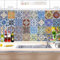 FLFK autoadhesivo de cemento Baño Cocina pared portugueses azulejos Pegatinas – 20 x 20 cm –30 piezas