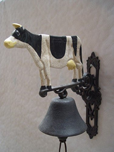 Luxus Pur UG Türglocke Gusseisen Dekoration Kuh Glocke Hauseingang Klingel Antik