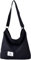 Fanspack Damen-Handtaschen, Hobo-Tasche, Umhängetasche, Schultertasche, mehrere Farben optional (verbesserte Version), Schwarz, M, Einfach, einzigartig