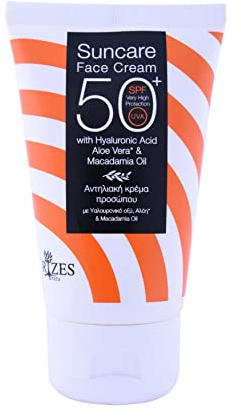 Rizes Sonnencreme LSF 50 Gesichtscreme mit Sonnenschutz mit Hyaluronsäure, Aloe Vera & Macadamiaöl Vegane Naturkosmetik