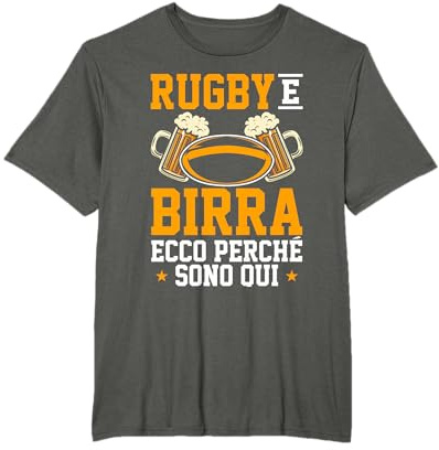 Sportivo Giocatore di Rugby Regali Rugby E Birra Maglietta