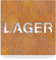 Vintage Hinweis-Schild Lager - selbstklebend - Retro Design Piktogramm - Türschild H-63-R