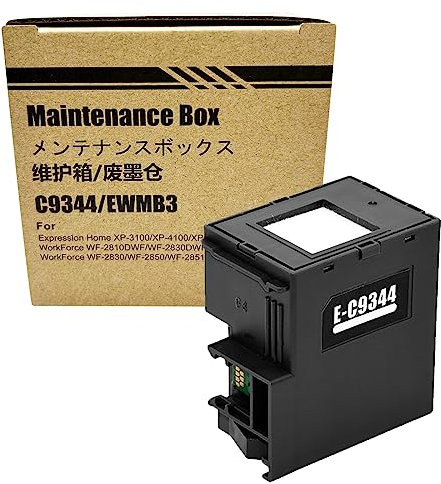 COCADEEX -Tinten-Wartungsbox für C9344 oder C12C934461, funktioniert mit XP-2100 XP-4100 XP-3100 XP-2105 XP-3105 XP-4105 WF-2830 WF-2850 WF-2810 WF-2835 Drucker.