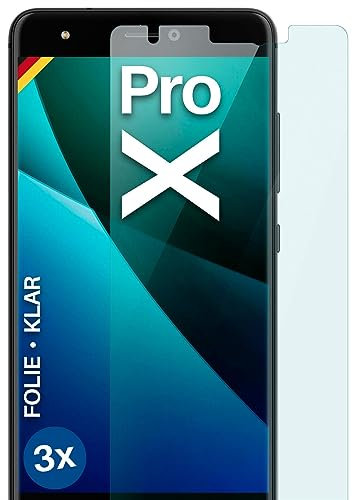 moex Película protectora transparente HD compatible con BQ Aquaris X Pro, película delgada resistente a los arañazos, 3 piezas, Ultra-Claro