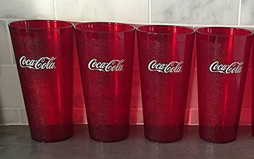Coca-Cola Becher aus Kunststoff, Rot, 940 ml, 4 Stück