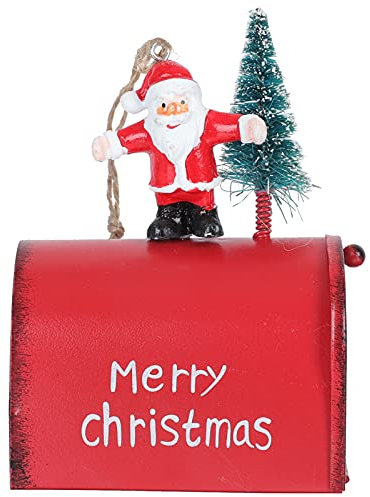 PartyKindom Weihnachtsdeko Weihnachtsanhänger Briefkastenanhänger Eisen Weihnachtsmann-Ornament Hängende Dekoration Für Weihnachtsbaum