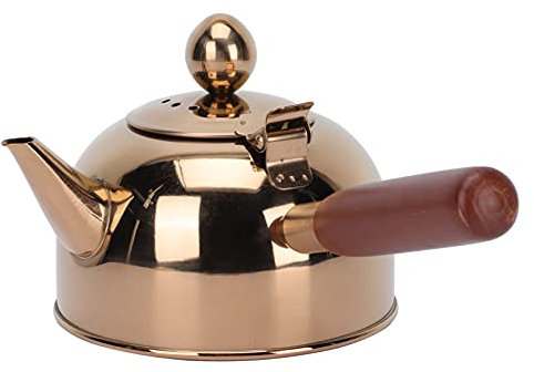 Zerodeko 1Pc Stainless Steel Teapot with Comfortable Handle Premium Kitchen Kettle for Home Use for Induction and Electric Stoves Large Capacity for Tea and Coffee Lovers