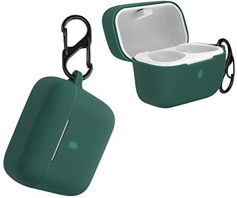 kwmobile Hülle kompatibel mit Sennheiser CX True Wireless Hülle - Kopfhörer Case - TPU Silikon Cover - Schutzhülle in Dunkelgrün