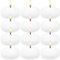 10 Hour White Floating Candles Large 3 Unscented Dripless Water Wax Floating Candles for Vases, Centerpieces at Wedding, Party, Pool, Holidays, Set of 12