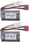 2PCS 7.4V 800mAh T-plug Lithium Battery for YC100 HM161 HM162 HM166 HM201 9145 RC Toy Car RC 4WD High Speed ​​Off-Road RC Car