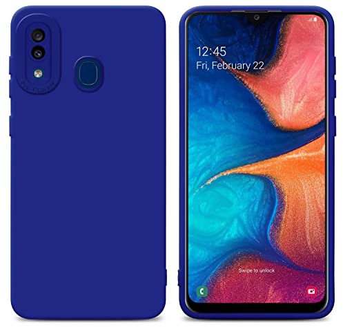 Cadorabo Hülle kompatibel mit Samsung Galaxy A20 A30 M10s Schutzhülle TPU Silikon Case Liquid Design mit Kameraschutz Slim Kratzfest Gummi mit Rundumschutz Case Hülle für Galaxy A20 A30 M10s in Blau