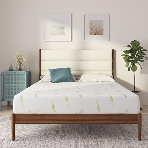NapQueen Full Size, 12 Inch Anula Green Tea Infused Memory Foam Mattress, Bed in a Box, CertiPUR-US Certified Mattress
