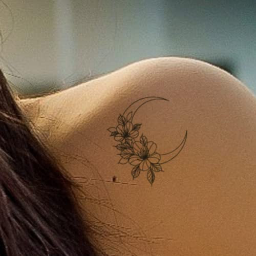 MyJagua Tattoo • Mondblume | 1-2 Wochen Tattoo | Auf Pflanzenbasis | Hautverträglich | Wasserfest | Neue Tattoo Technologie | Kein Klebe Tattoo