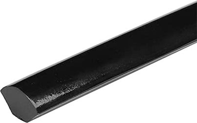 XQZMD Bande de bordure en TPE autocollante, quart de rond, décoration d'angle flexible, garniture murale à décoller et à coller pour sol ou mur (L-noir, 5 m)