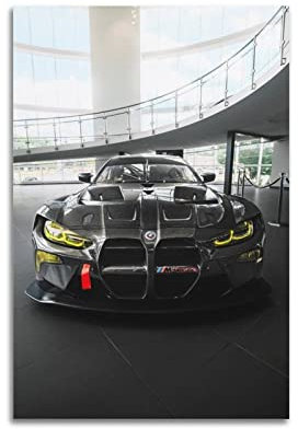 ISTI Rennauto-Poster für BMW G82 M4 GT3 Sportauto-Poster, dekoratives Gemälde, Leinwand, Wandposter und Kunstbild, modernes Familien-Schlafzimmer, Dekor-Poster, 40 x 60 cm