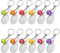 MengH-SHOP Llavero de Deporte Mini Raqueta de Tenis de Metal y Pelota Creativo - Regalo para Amantes del Tenis 12 Piezas (6 Bolas de Colores)