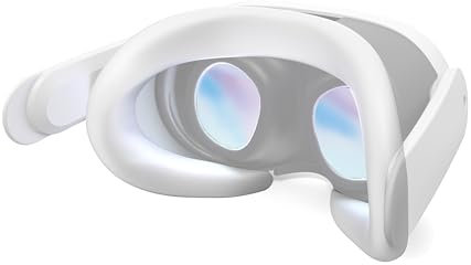 APEXINNO VR Housse de Coussin Facial en Silicone pour Oculus Quest 3 Accessoires de Casque d'origine, Masque de Coussin de Visage VR pour Quest 3 Casque Face Pad (Blanc)
