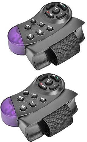 TAMOSH Mando a distancia inalámbrico universal para volante de coche, 11 botones, para reproductor de CD, DVD, MP5, 2 unidades