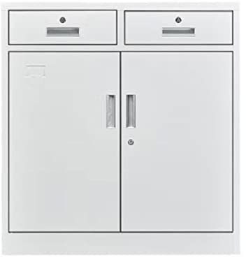 Büroschränke Metallschränke, Stahl-Aktenschrank mit Schloss, 2 Schubladen, niedriger Schrank, Kleiner Lagerschrank mit Schlössern, Stahlschrank for Büro und Zuhause Filing Cabinet (Size : 1.4mm)