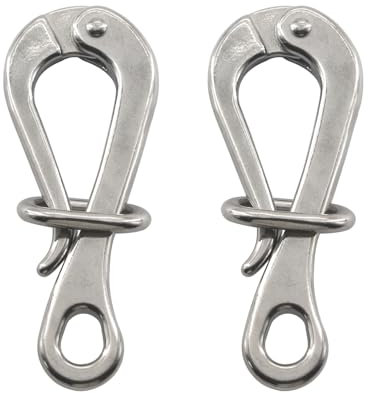 100mm Pelican Hooks And Eye Quick Release Hook Heavy Duty 316 Stainless Steel Marine Grade Quick Link(2 Pieces)