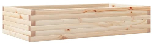 vidaXL Pflanzkübel 110x60x23 cm Massivholz Kiefer, Pflanzkübel, Blumenkasten, Kräuterbeet, Blumenkübel, Pflanzkasten, Kräuterkübel, Pflanzkübel Holz