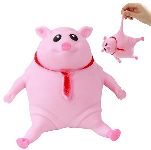Stress Schwein Stress Spielzeug, Anti Stress Schwein Rosa, Antistress Spielzeug Squishy Pig, Squishy Squeeze Toys, Fidget Toys, Sensorik Autismus Spielzeug Splashy Piggy für Kinder Erwachsener