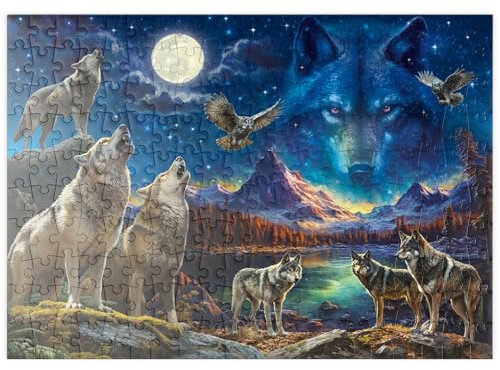 MyPuzzle Die Schönheit der Wölfe - Premium 200 Teile Puzzle - MyPuzzle Sonderkollektion von Puzzle Galaxy