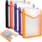 LPZMPZ Pochettes Chemises en Plastiques Transparentes Classeur A4 Porte avec Rabat de Rangement Papier Documents Couleur A4 Cut Flush File Folders pour Administratif Bureau Vertical 5 Pcs