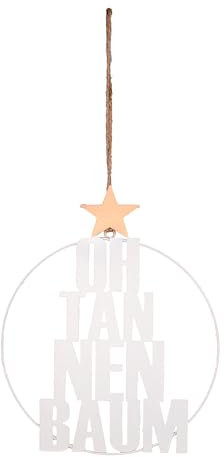 Aufhänger oh Tannenbaum weiß Dia 25 cm