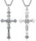 CELESTIA Gnadenkreuz Kruzifix Kreuz Kette Herren Damen Silber 925 Kreuz Anhänger Männer Schutzschmuck Geschenke Frauen Männer Unisex-Talisman Amulett Gegen Satan Böse