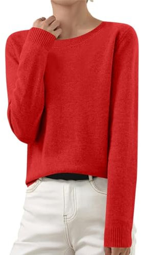 Day Prime 2024 Angebote Elektronik Blitzangebote des Tages,Strickpullover Damen Oversize Damen Pullover Winter Langarmshirt Damen Bluse Damen Elegant T Shirt Oberteile Damen Sweatshirt(Deep Red,XL)