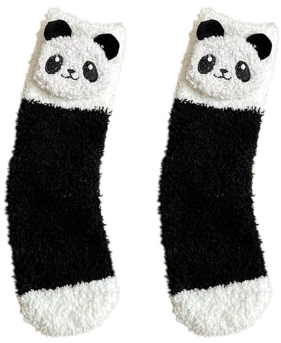 newplenty kuschelsocken damen 36-42 weihnachtssocken | 98% Polyester, 2% Elasthan Cartoon 3D Panda Socken EU-Größe 36–42 Weihnachtsgeschenken
