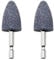 Yingjie 2-Piece Hexagonal Shank Abrasive Mounted Stone Set, Cone Shape, Aluminium Oxide, Medium Grit, Bonded, Compatible with Rotary Tool, Dremel Drill