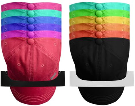 EACHPT Cap Halterung Wand,2 Stück Kappenhalter,Cap Halter Klebekappenhalter für die Wand,Kompakter Hut-Organizer für die Wandmontage, Wandmontierter Hut-Organizer für Schrank, Tür, Garage