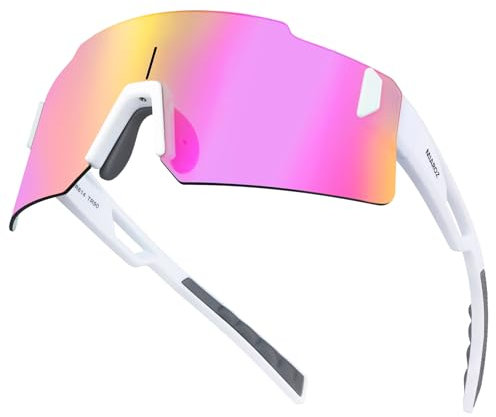 MIAROZ Golf Sunglasses for Men Women: UV400 Protection TR90 Frame Sports Glasses - Lightweight Visor Sunglasses for Cycling Running Cricket