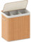 Organess Wäschekorb 3 Fächer - Wäschesortierer - Wäschekorb mit Deckel - faltbar - 150L - Bambus (Bambus)