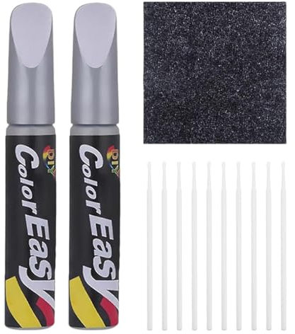 MOLZINY 2 Stück Auto-Lackstift Auto Reparatur Lack Auto Pinsel Lackstift Auto Silber Auto Kratzer Reparatur Stift Lack Reparaturstift Kratzer Reparaturstift Kratzerentferner Autolack Stift