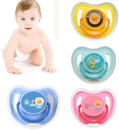 4er Pack Babyschnuller,BPA-freier, atmungsaktiver Schnuller für Babys von 0-6 Monaten,Beruhigt 95% der Babys