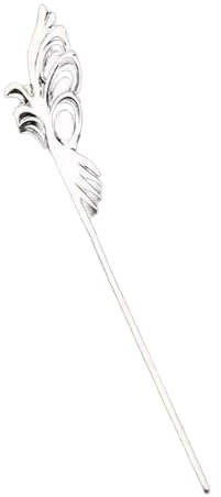 Fashion Cuqui Maomao der Apotheker Haarspange mit silberfarbenen Federn, 15 cm, Maomao