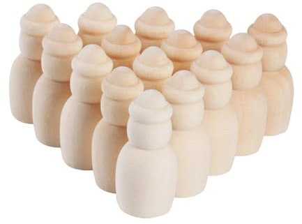EXCEART 1 Satz Holzpuppe Bemalen Für Kinderspielzeug Holzspielzeug Abwaschbare Farbe Für Basteln Für Diy-doodle-holzchip Diy-doodle-handwerk Hölzern 20 Stück