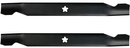 Oregon Kit de 2 lames de 53,5 cm pour tondeuse avec fixation étoile à 5 branches, remplace Husqvarna 127843, 138498, 5321278-43, AYP, compatible avec Husqvarna YT130, YT150, Jonsered et Partner